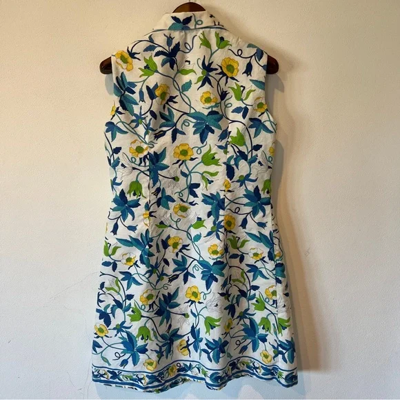 Vintage 1960s Holly Hill Floral Sleeveless Dress Jackie O Mad Men Era Pleats - Picture 11 of 14